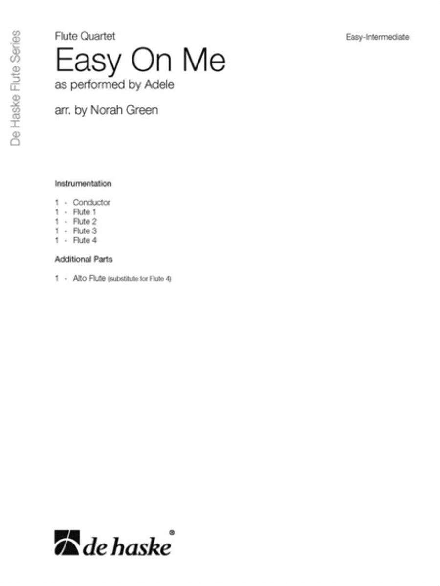 Easy On Me Flute Quartet scores gallery preview page 2