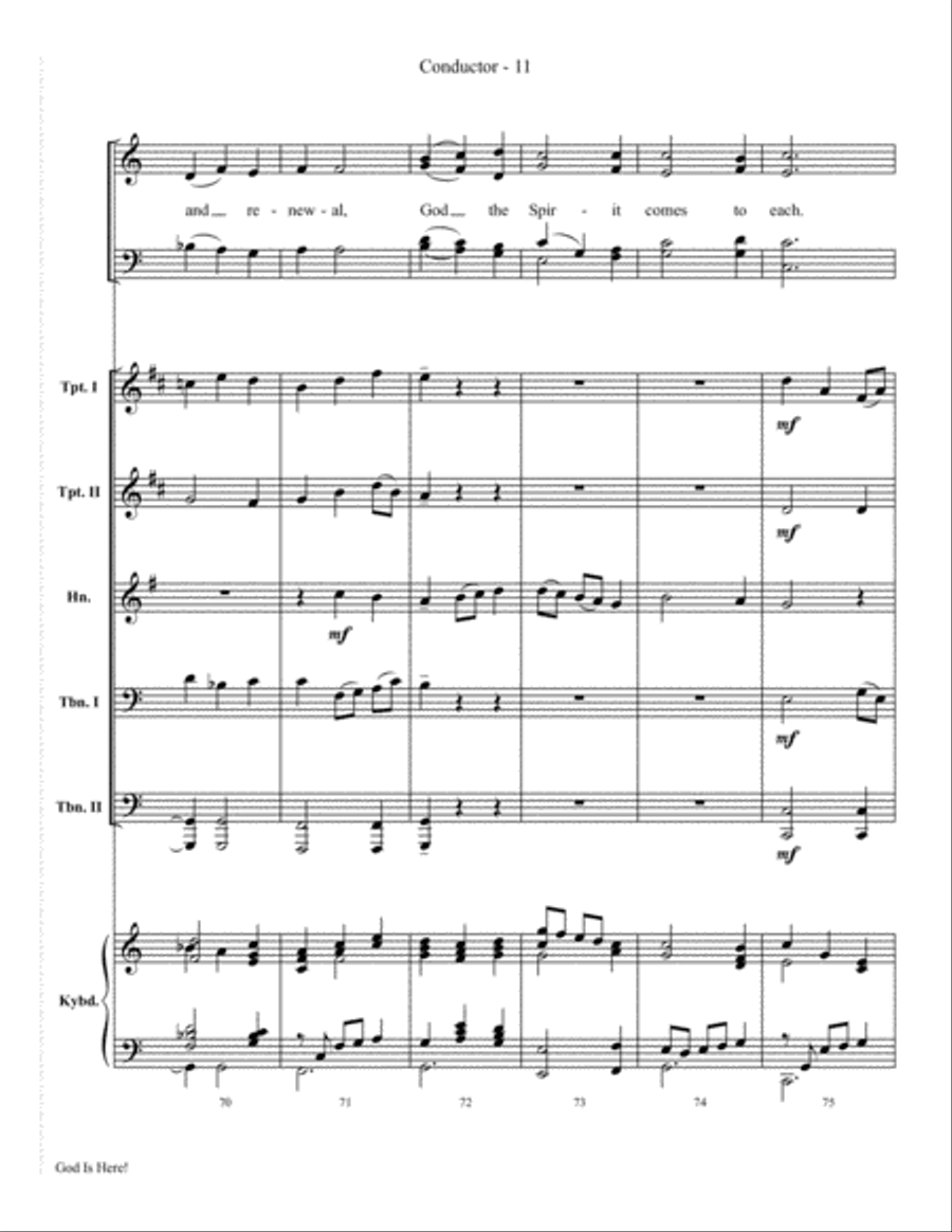 God Is Here 4-Part scores gallery preview page 13