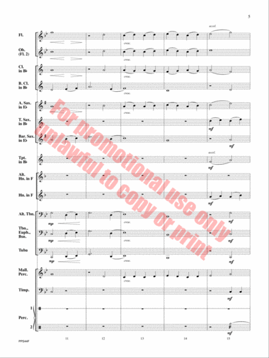 Oceanus Oceanus Concert Band scores gallery preview page 6