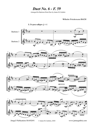WF Bach: Duet No. 6 for Baritone Horn Duo