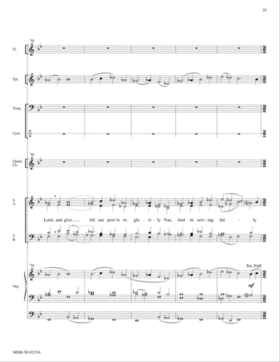 Lord, We Bring Our Gift of Music (Full Score) Choir scores gallery preview page 9
