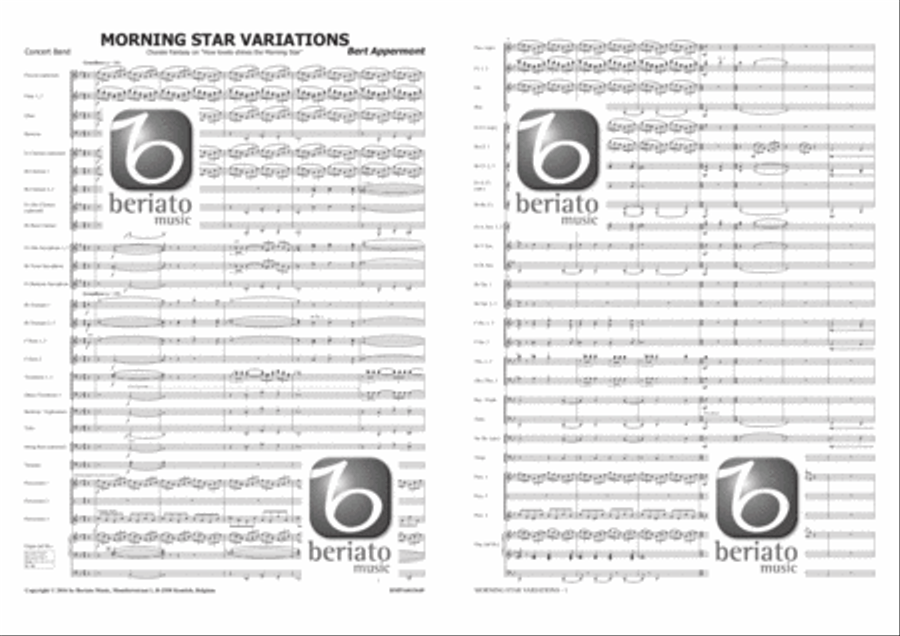 Morning Star Variations Concert Band scores gallery preview page 2
