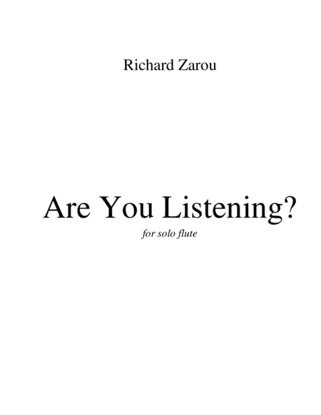 Are You Listening? image number null
