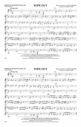 Wipe Out: Optional Baritone T.C. (Tuba Double)
