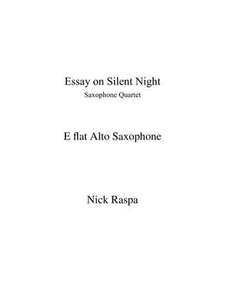 Essay on Silent Night - (saxophone quartet - SATB) Alto Sax part