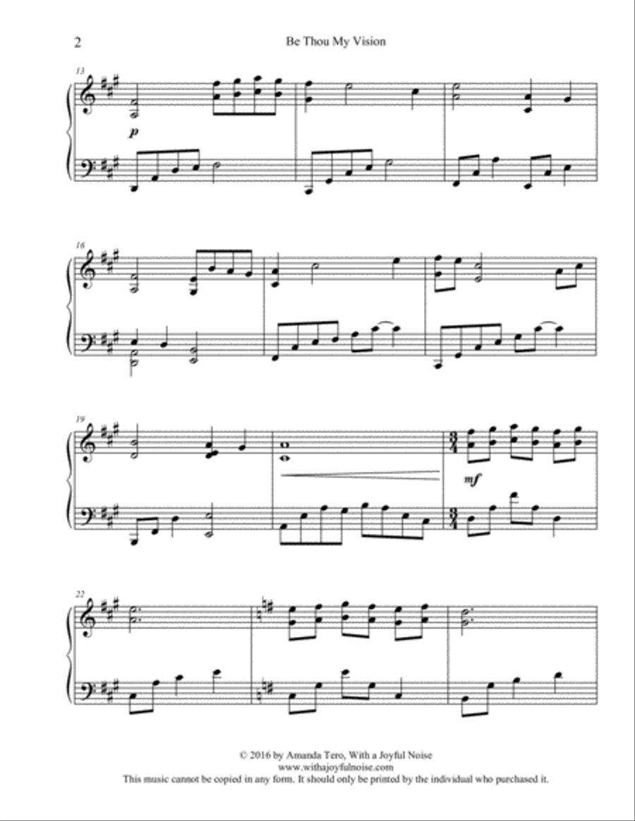 Be Thou My Vision Be Thou My Vision Piano Solo scores gallery preview page 4