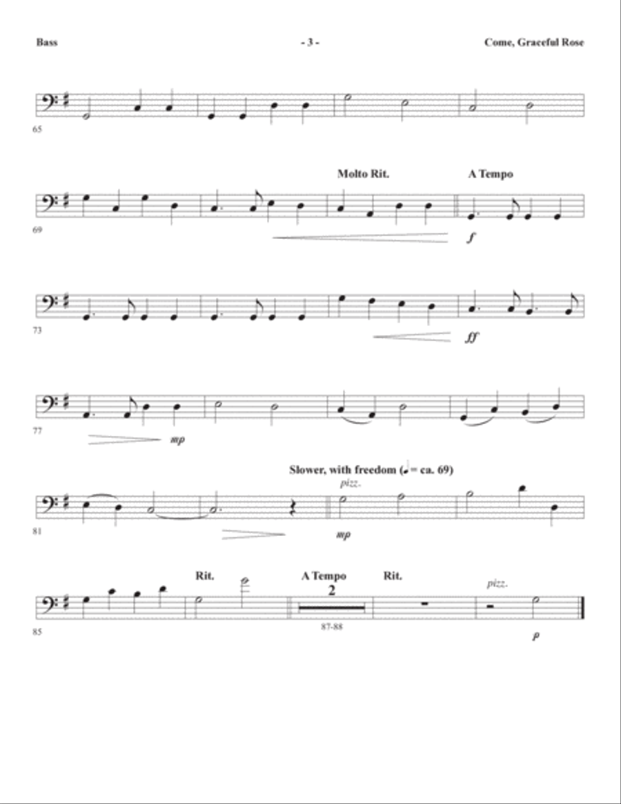 A Weary World Rejoices (A Chamber Cantata For Christmas) - Double Bass A Weary World Rejoices (A Chamber Cantata For Christmas) - Double Bass Choir scores gallery preview page 17