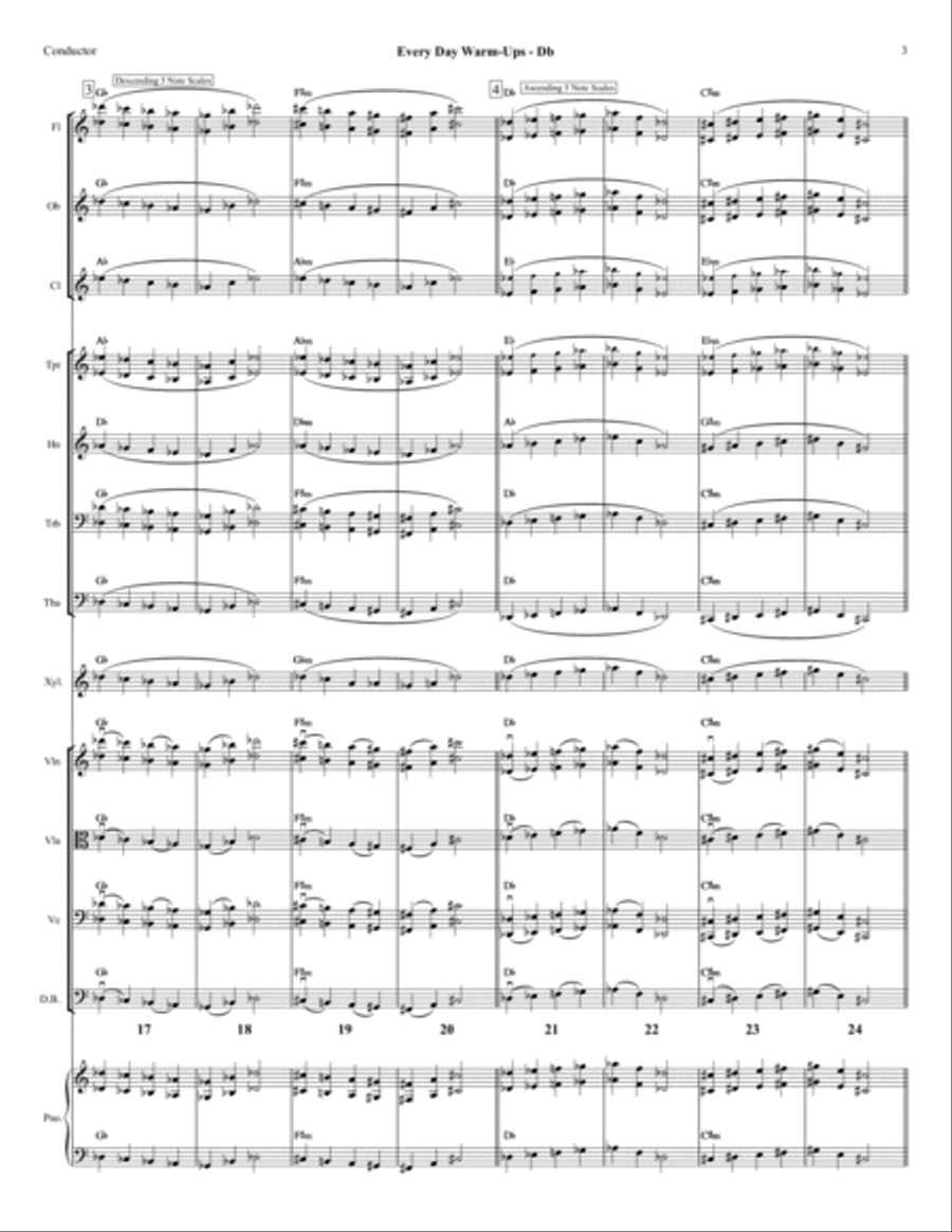 Db - Every Day Warm-Ups for Full Orchestra Concert Band scores gallery preview page 3