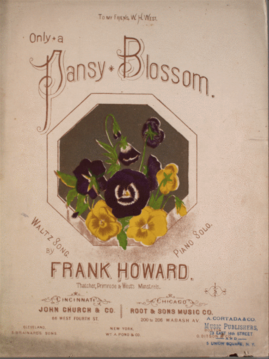 Only a Pansy Blossom. Waltz Song Voice scores gallery preview page 1