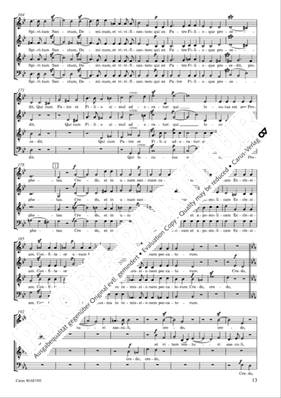 Missa sacra C Minor 4-Part scores gallery preview page 14
