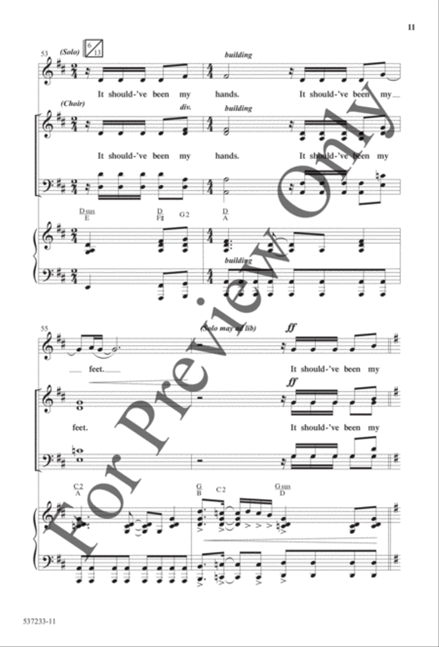 Where the Nails Were - Anthem 4-Part scores gallery preview page 11