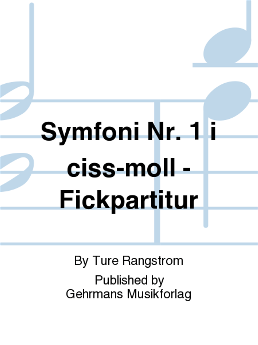 Symfoni Nr. 1 i ciss-moll - Fickpartitur Orchestra scores gallery preview page 1