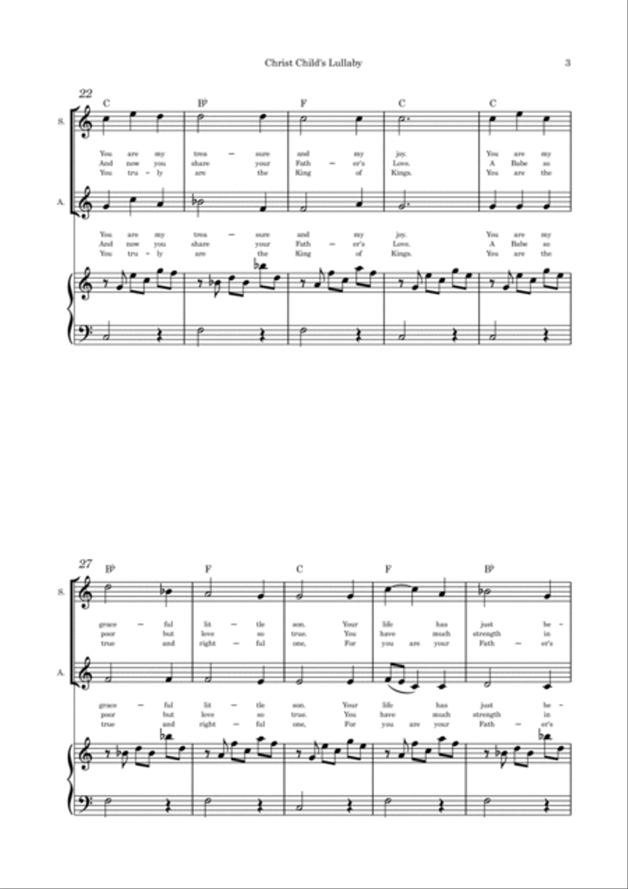 Christ Child's Lullaby (Taladh Chriosda) - Duet and Piano Piano, Vocal, Guitar scores gallery preview page 3