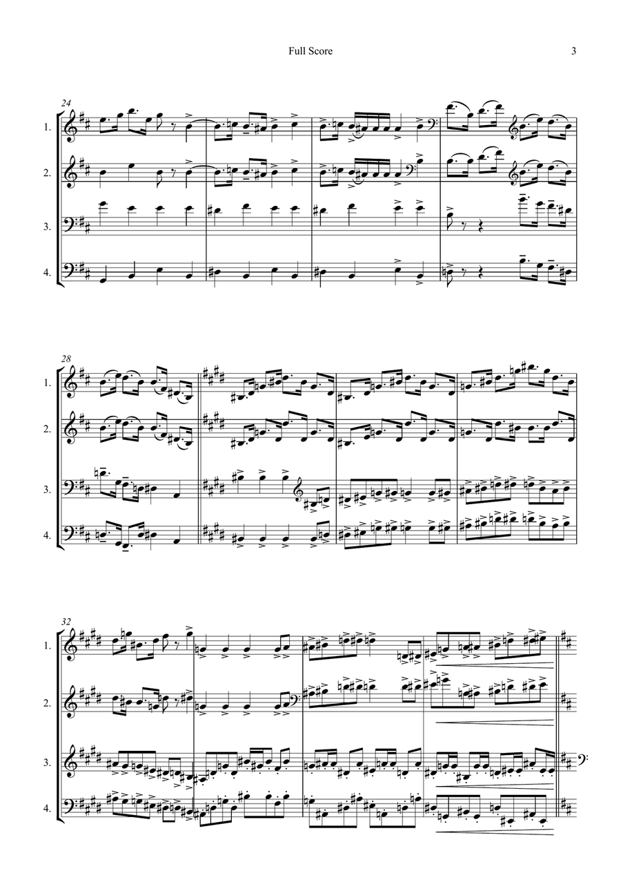 Dance Of The Knights Double Bass scores gallery preview page 5