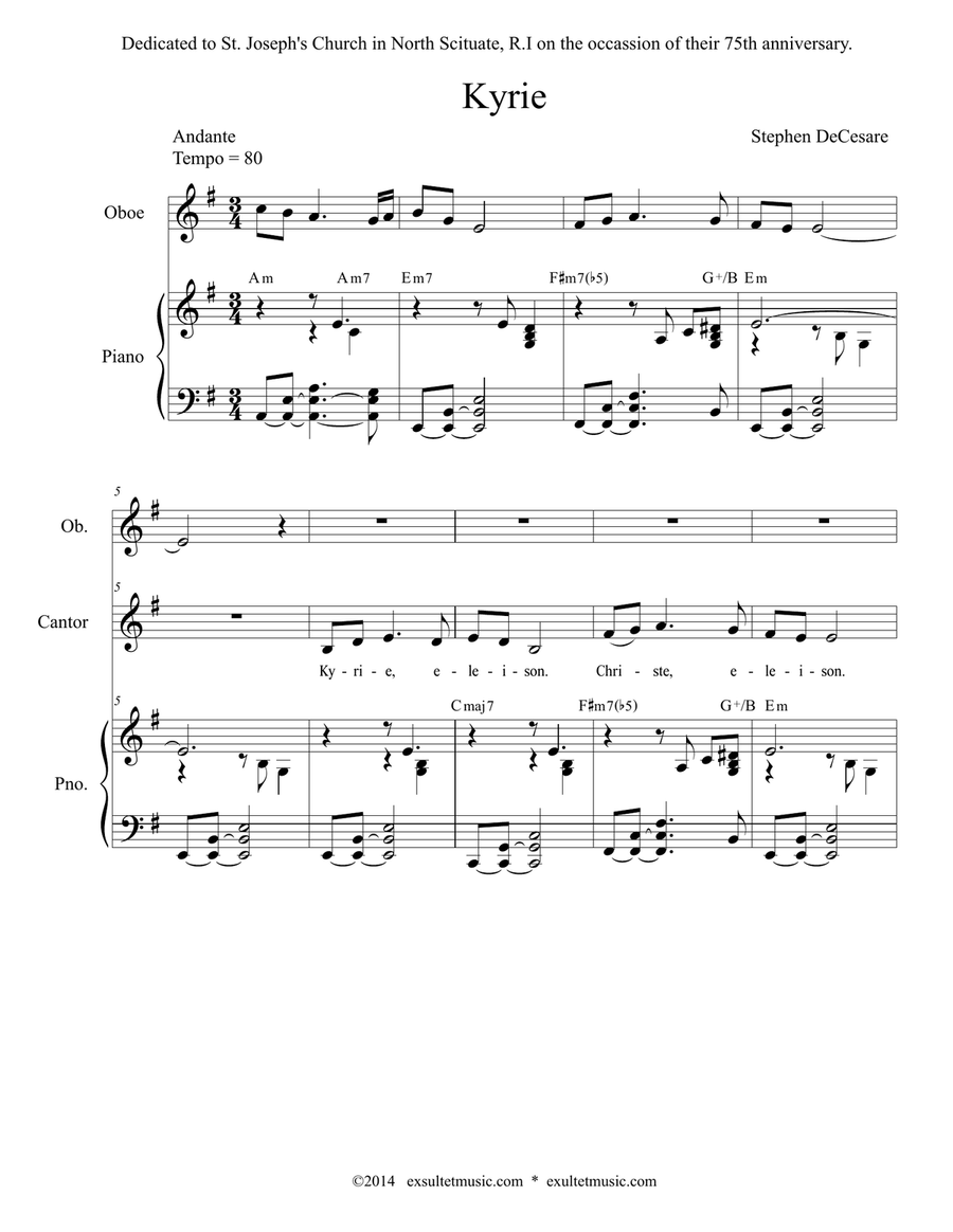 Mass of Saint Joseph (Choir/Vocal score) 4-Part scores gallery preview page 1
