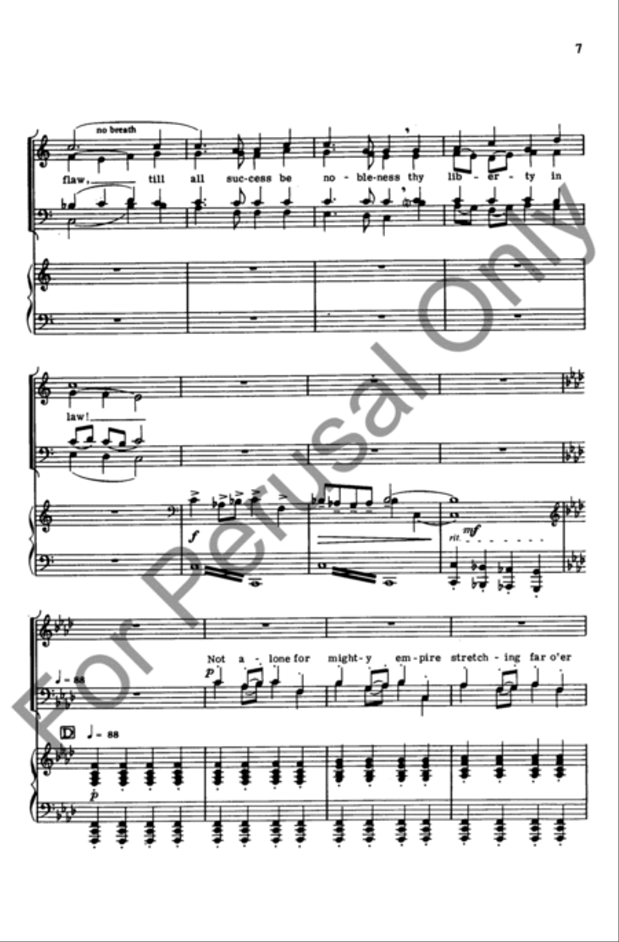 America The Beautiful (Choral Score) 4-Part scores gallery preview page 6