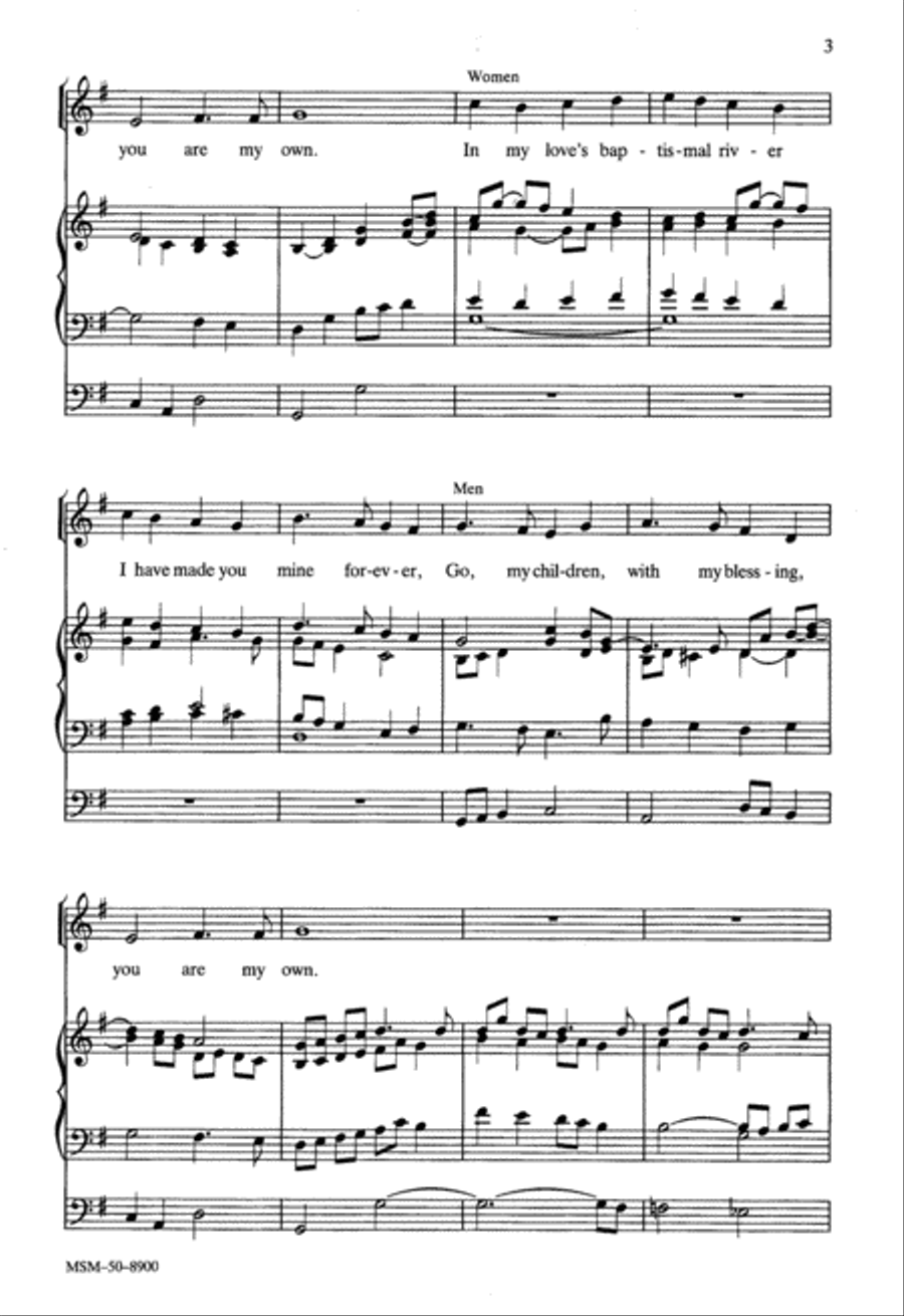Go, My Children, with My Blessing 4-Part scores gallery preview page 3