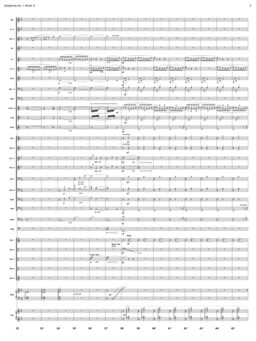 Nocturne (Symphony 1, New Day Rising, Mvt. II) Concert Band scores gallery preview page 6