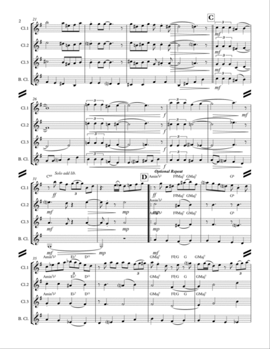 April In Paris Woodwind Ensemble scores gallery preview page 3