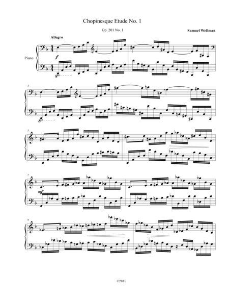 Chopinesque Etude No. 1 in D Minor