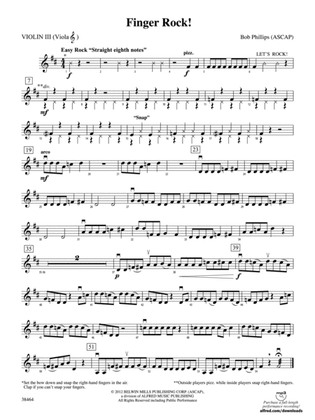 Finger Rock!: 3rd Violin (Viola [TC])