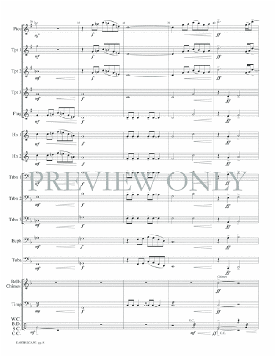 Earthscape Small Ensemble scores gallery preview page 10
