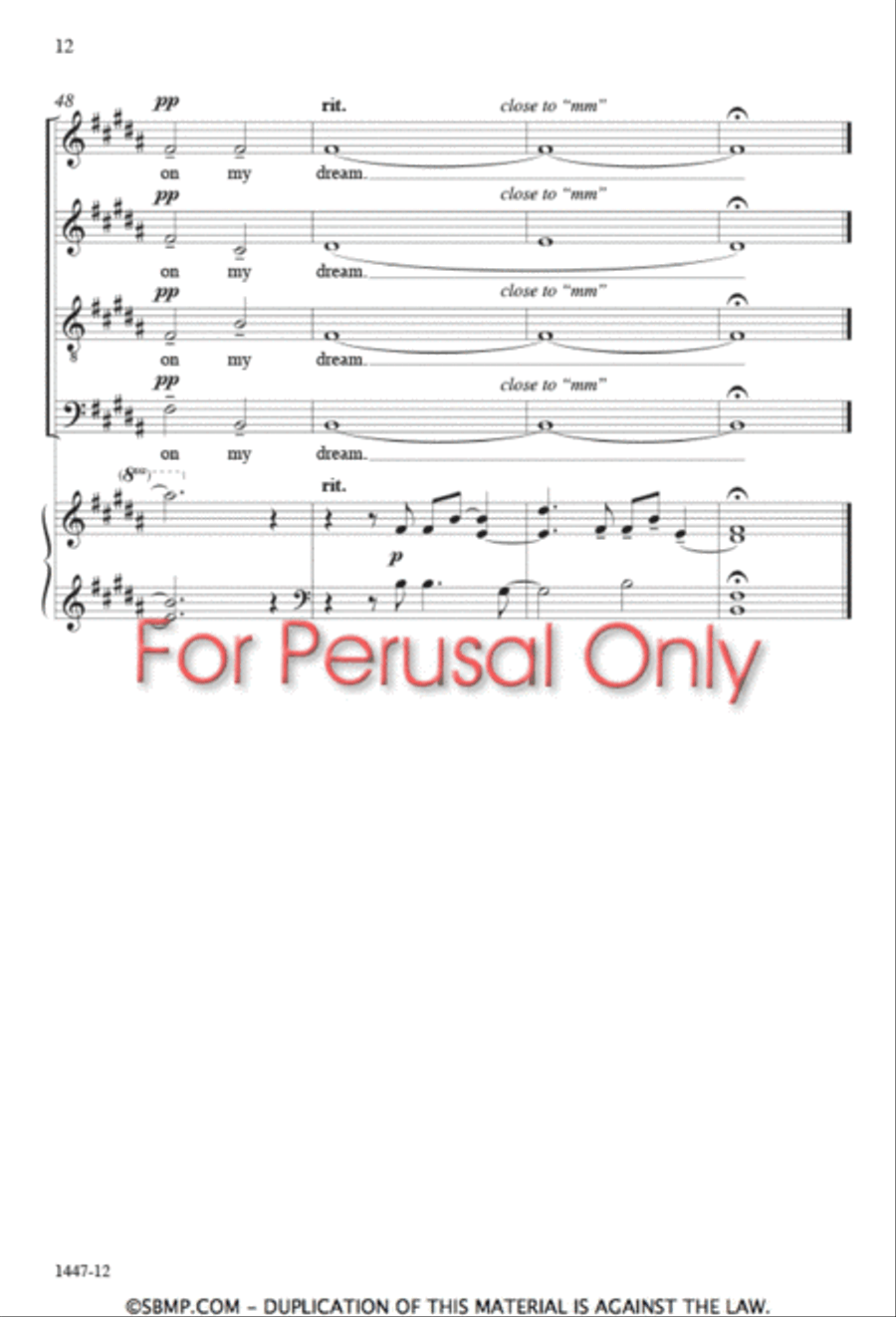 Tread Softly - SATB Octavo 4-Part scores gallery preview page 11