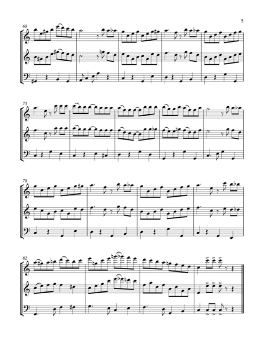 Tico Tico (tico Tico No Fuba) Woodwind Trio scores gallery preview page 5