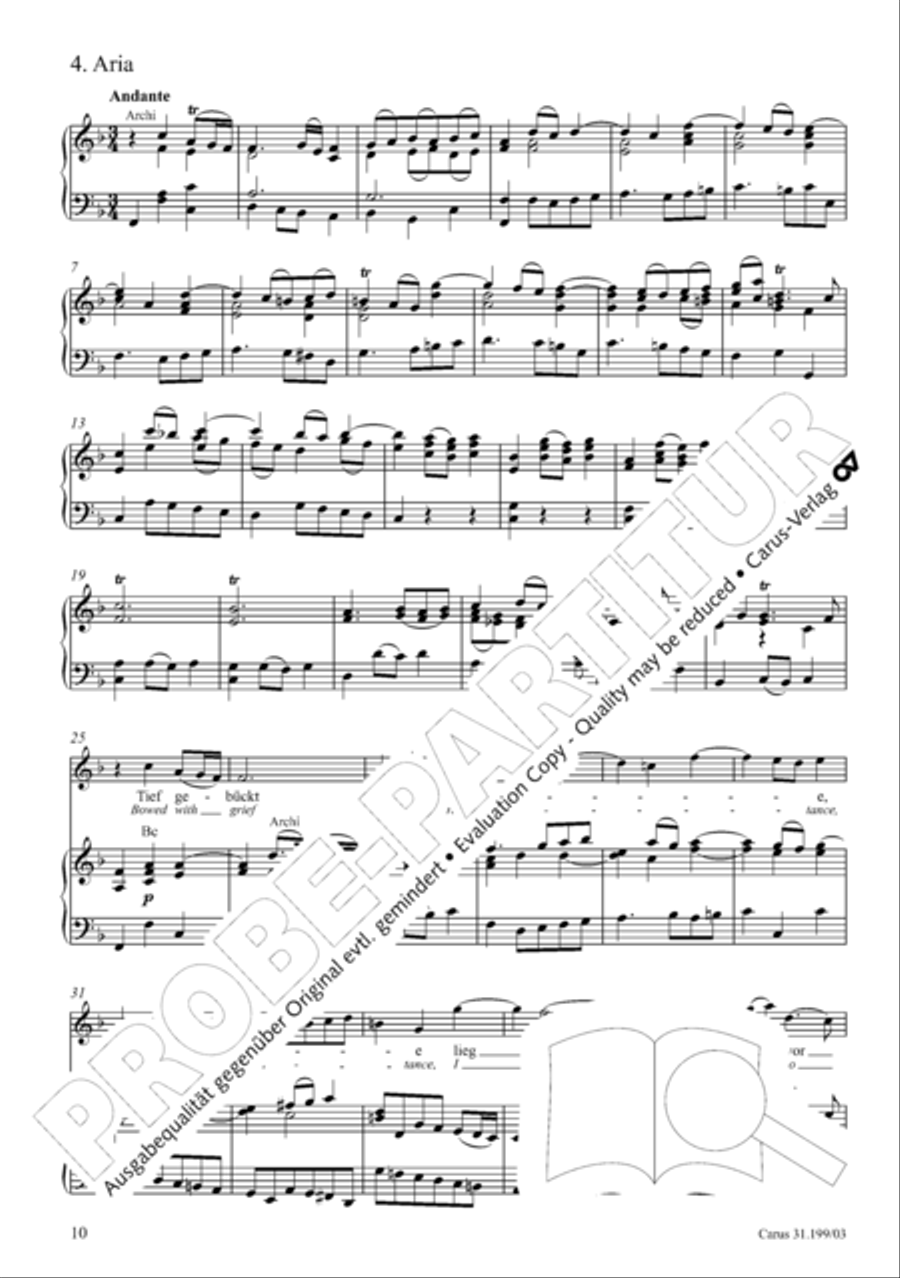 My heart is bathed in blood (Mein Herze schwimmt im Blut) Piccolo scores gallery preview page 11