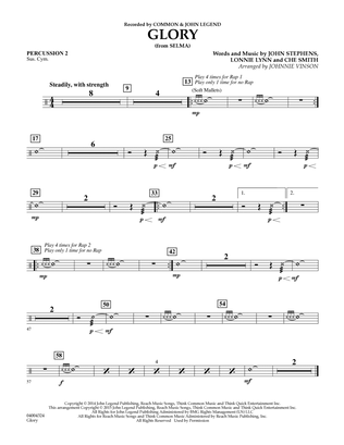 Glory (from Selma) - Percussion 2