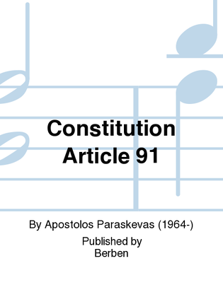 Book cover for Constitution Article 91