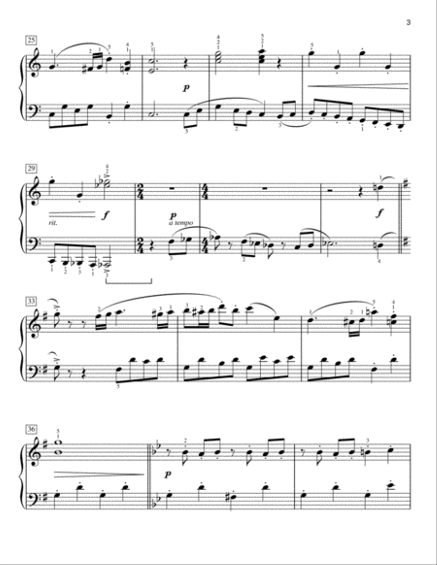 Grandfather's Clock [Classical version] (arr. Phillip Keveren) Easy Piano scores gallery preview page 3