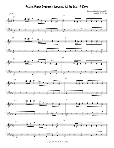 Blues Piano Practice Session 24 In All 12 Keys image number null