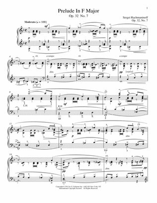 Prelude In F Major, Op. 32, No. 7
