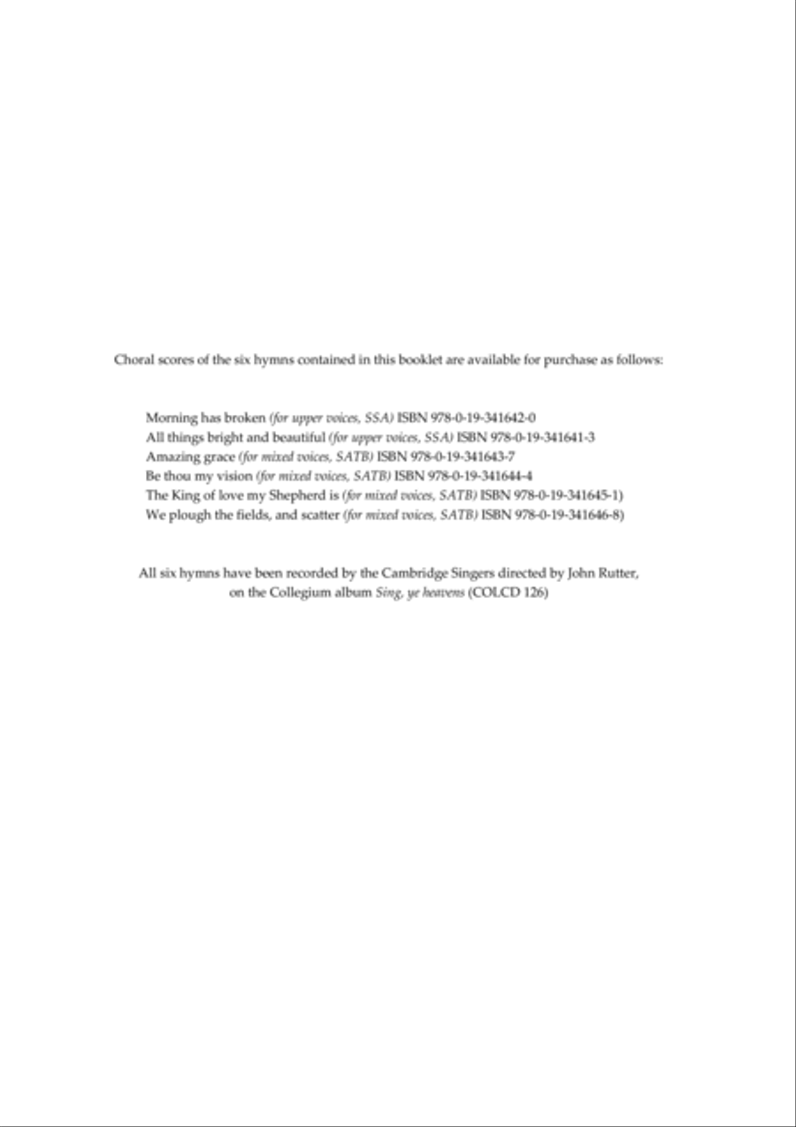 The Cambridge Singers Hymn series harp part Harp scores gallery preview page 2