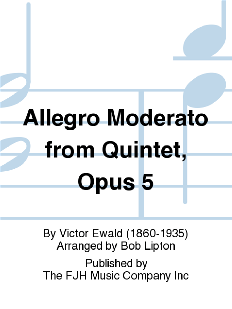 Allegro Moderato from Quintet, Opus 5 image number null