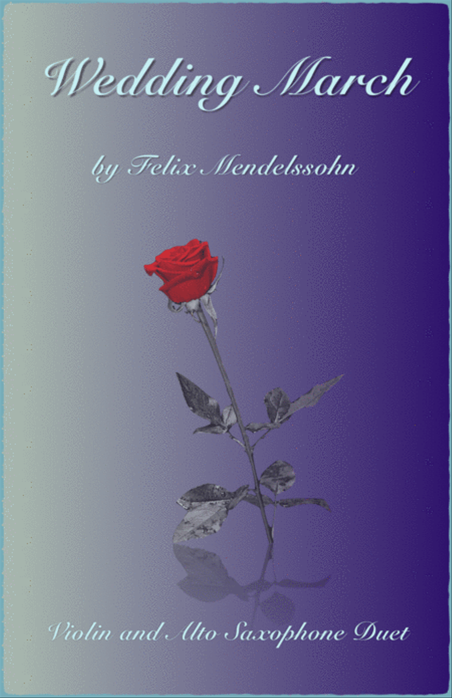 Wedding March by Mendelssohn, Violin and Alto Saxophone Duet Alto Saxophone scores gallery preview page 1