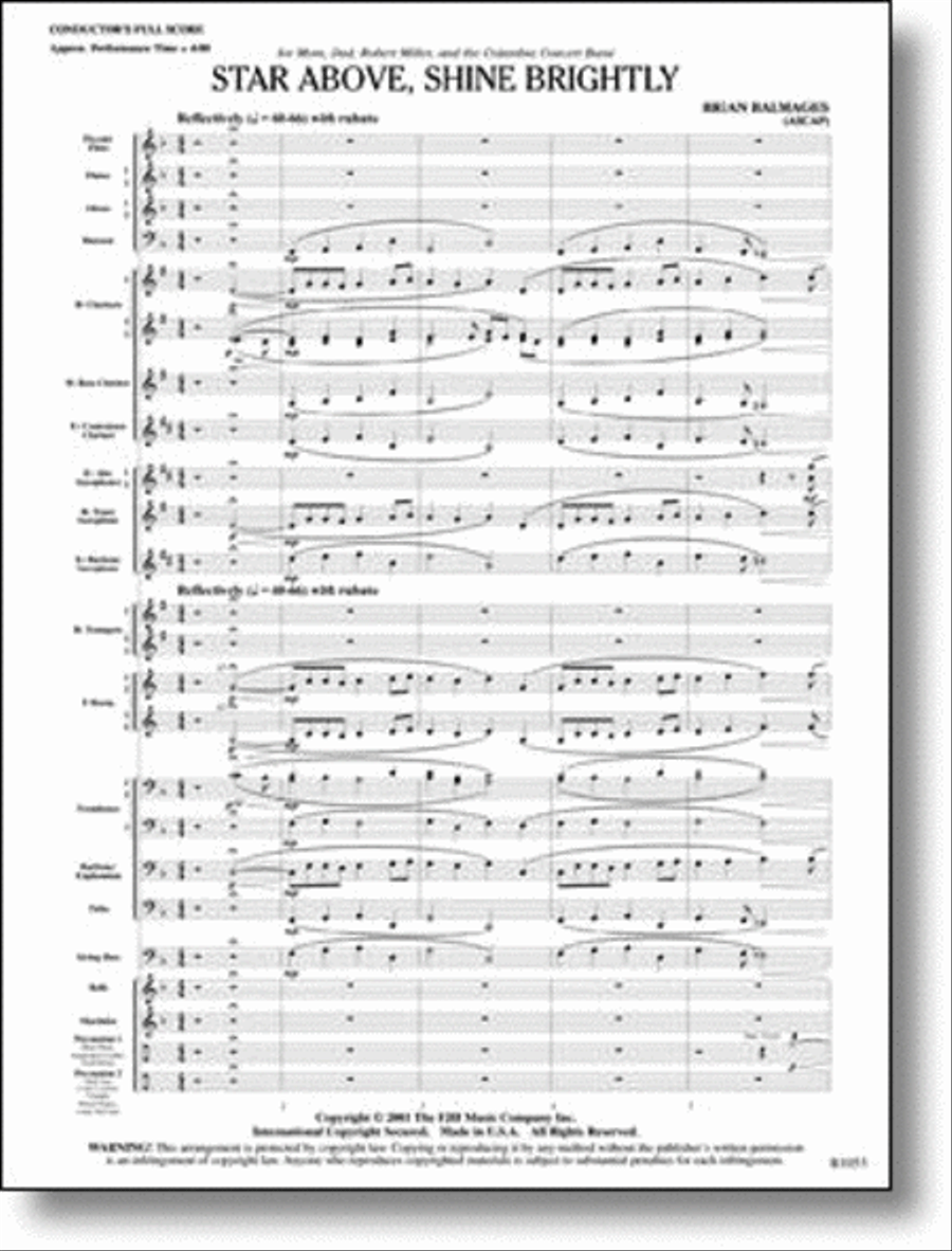 Star Above, Shine Brightly Concert Band scores gallery preview page 1