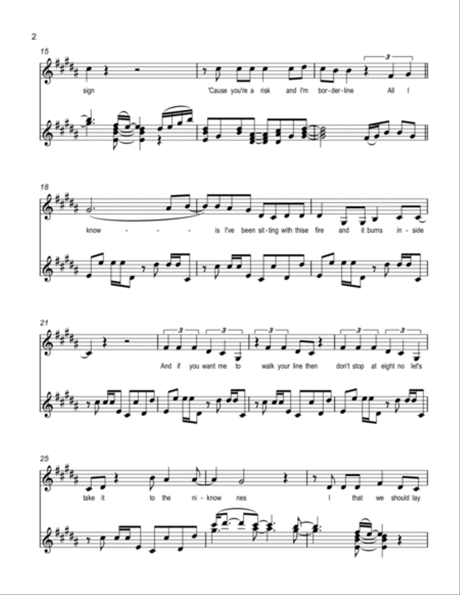Borderline Guitar Tablature scores gallery preview page 2