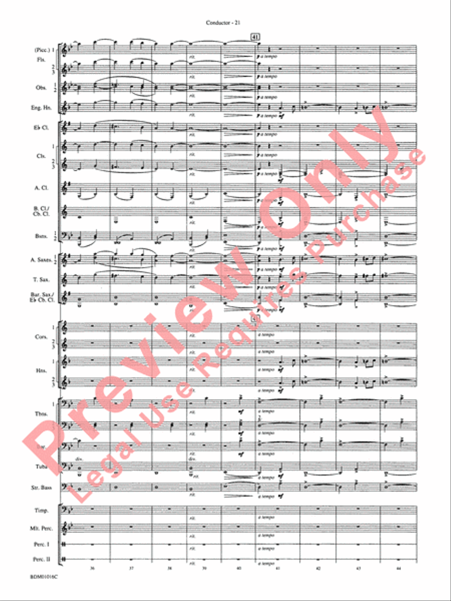Fanfare and Allegro Concert Band scores gallery preview page 24