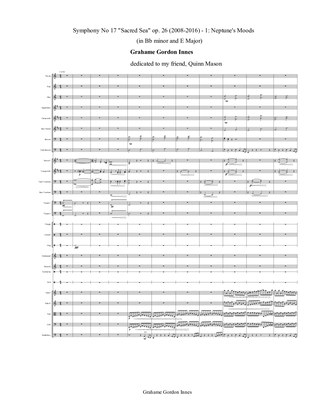 Book cover for Symphony No 17 in B flat minor & E Major "Sacred Sea" Opus 26 - 1st Movement (1 of 3) - Score Only