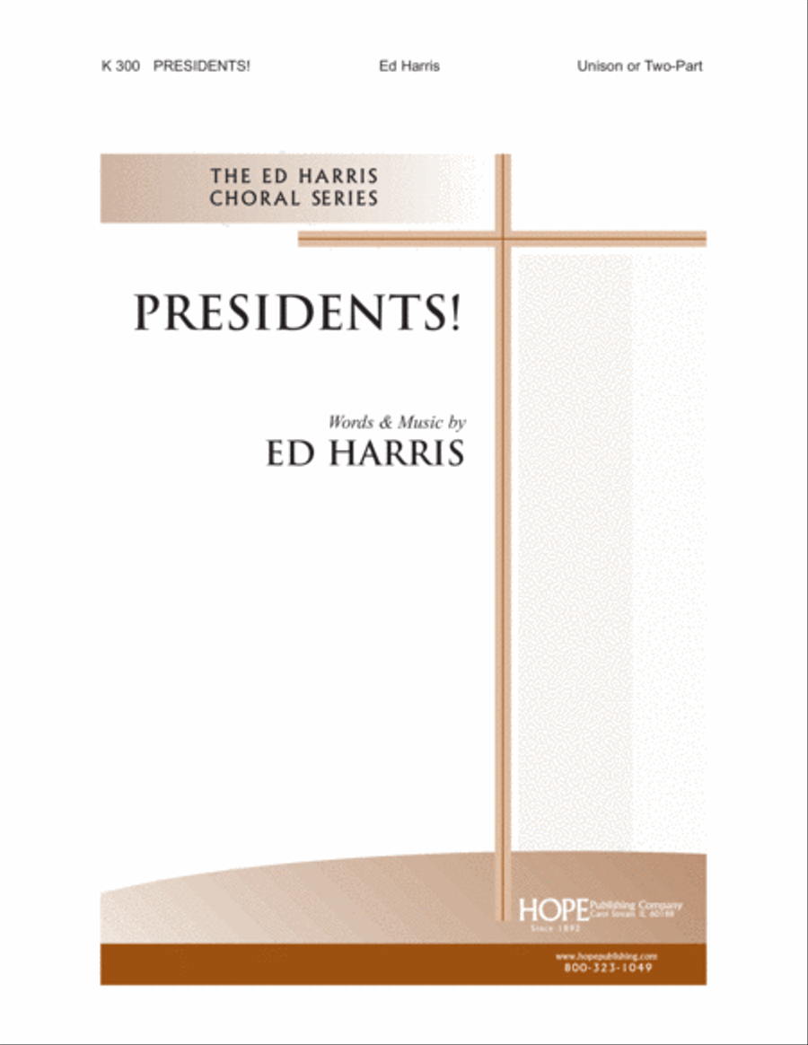 Presidents! Unison Choir scores gallery preview page 1