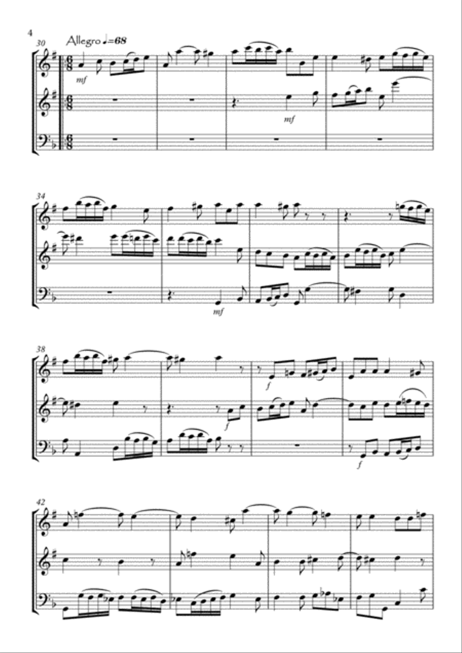 Sonata No.10 Sonata No.10 Woodwind Trio scores gallery preview page 4