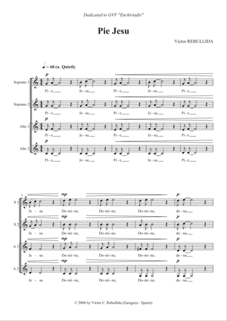Pie Jesu SSAA scores gallery preview page 3