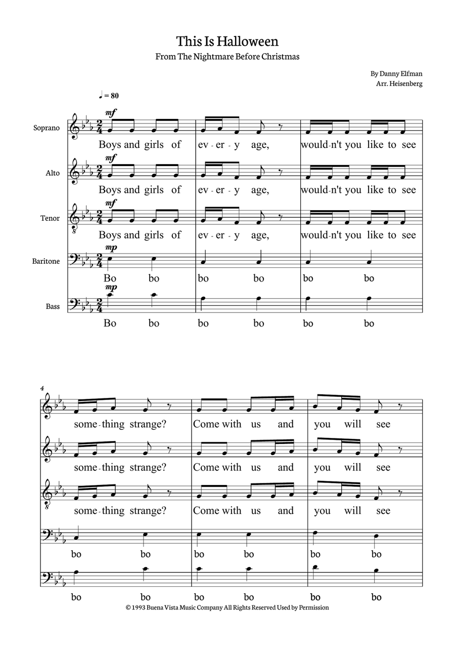 This Is Halloween This Is Halloween Choir scores gallery preview page 1
