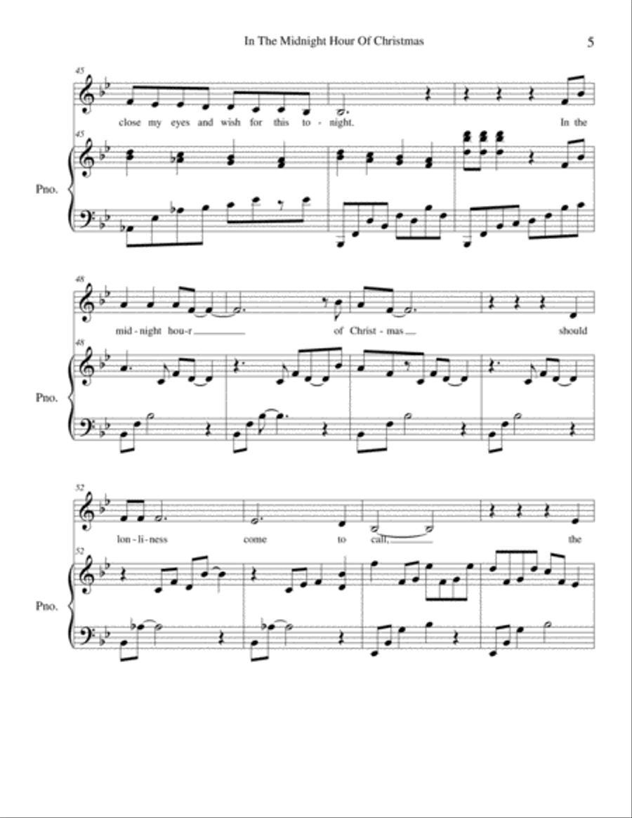 In the Midnight Hour of Christmas Voice scores gallery preview page 5