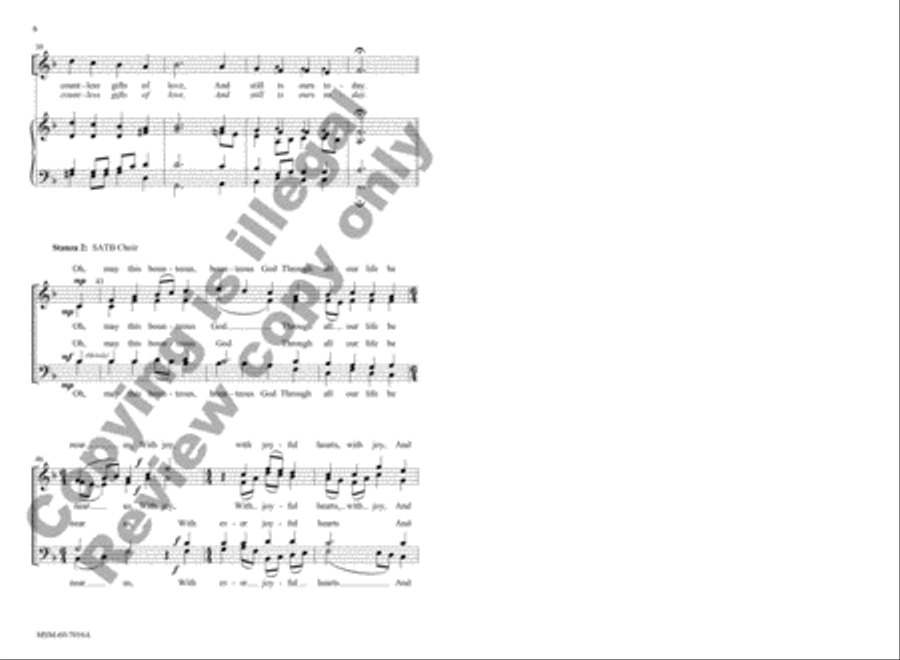 Now Thank We All Our God Now Thank We All Our God 4-Part scores gallery preview page 5