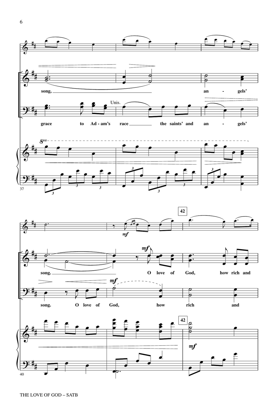 The Love Of God The Love Of God 4-Part scores gallery preview page 5