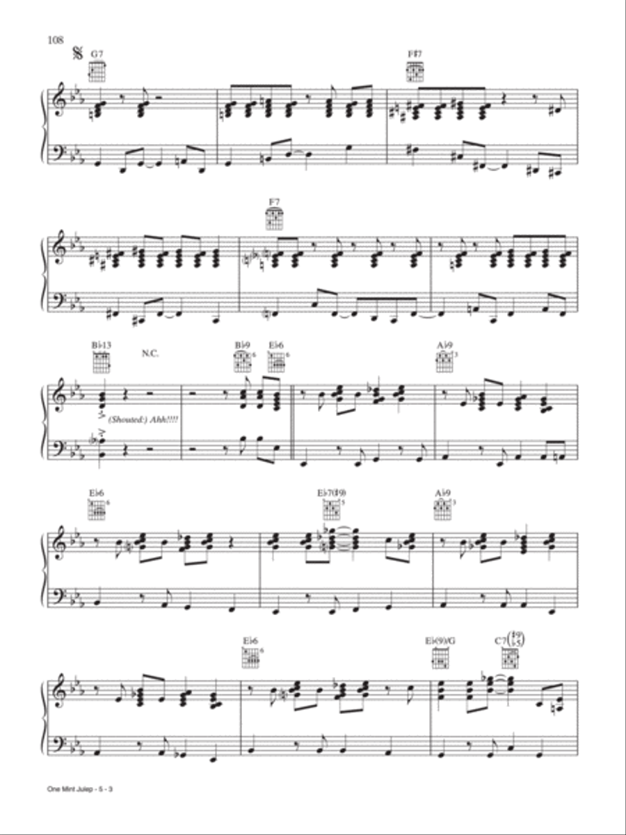 One Mine Julep Piano, Vocal, Guitar scores gallery preview page 3