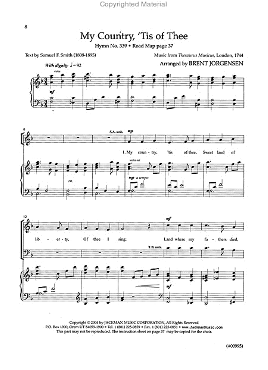 Hymnplicity Patriotic 4-Part scores gallery preview page 3